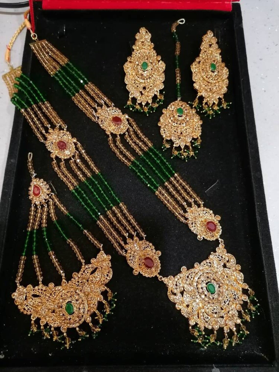 Popular Pakistani Jewellery Full bridal set long haar mala Etsy