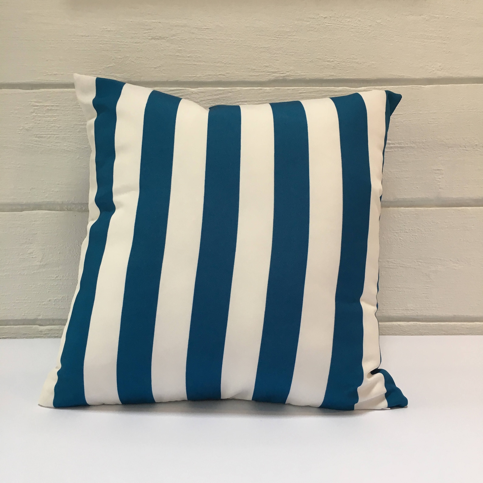 Ocean Blue & White Striped Outdoor Cushion Cover Etsy