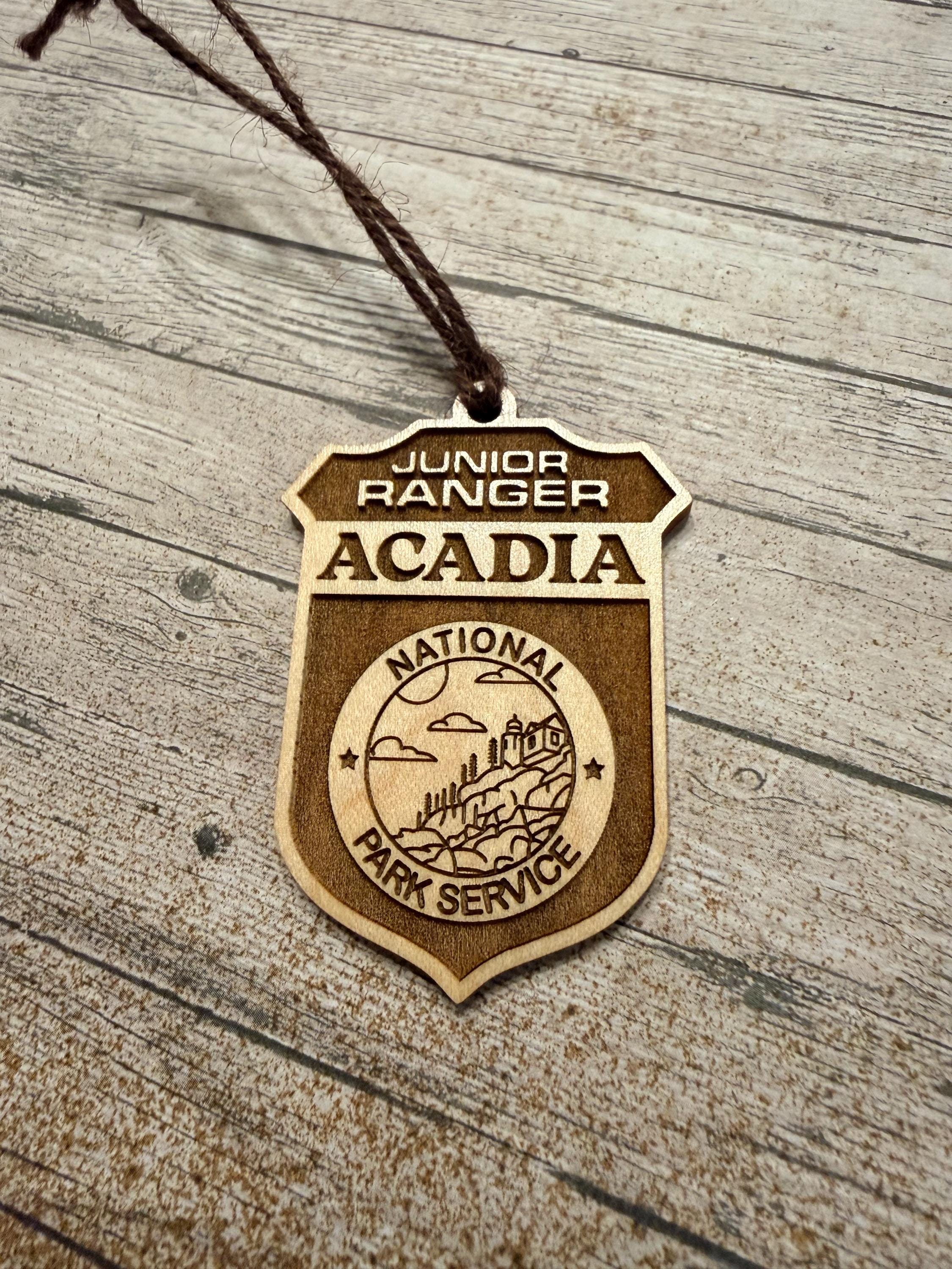 Wooden Laser Engraved National Parks Junior Ranger Badge Ornament