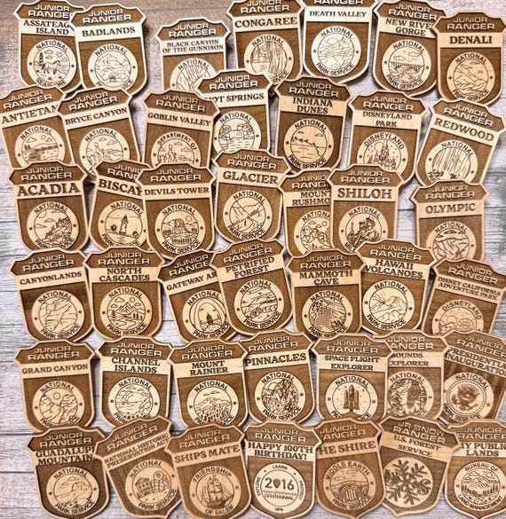 J*7様 ニュージャージー州　バーレントン郡 サージェントバッジ Wooden Laser Engraved National Parks Junior Ranger Badge - Etsy Israel