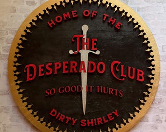 Dungeon Crawler Carl Wooden Desperado Club Sign