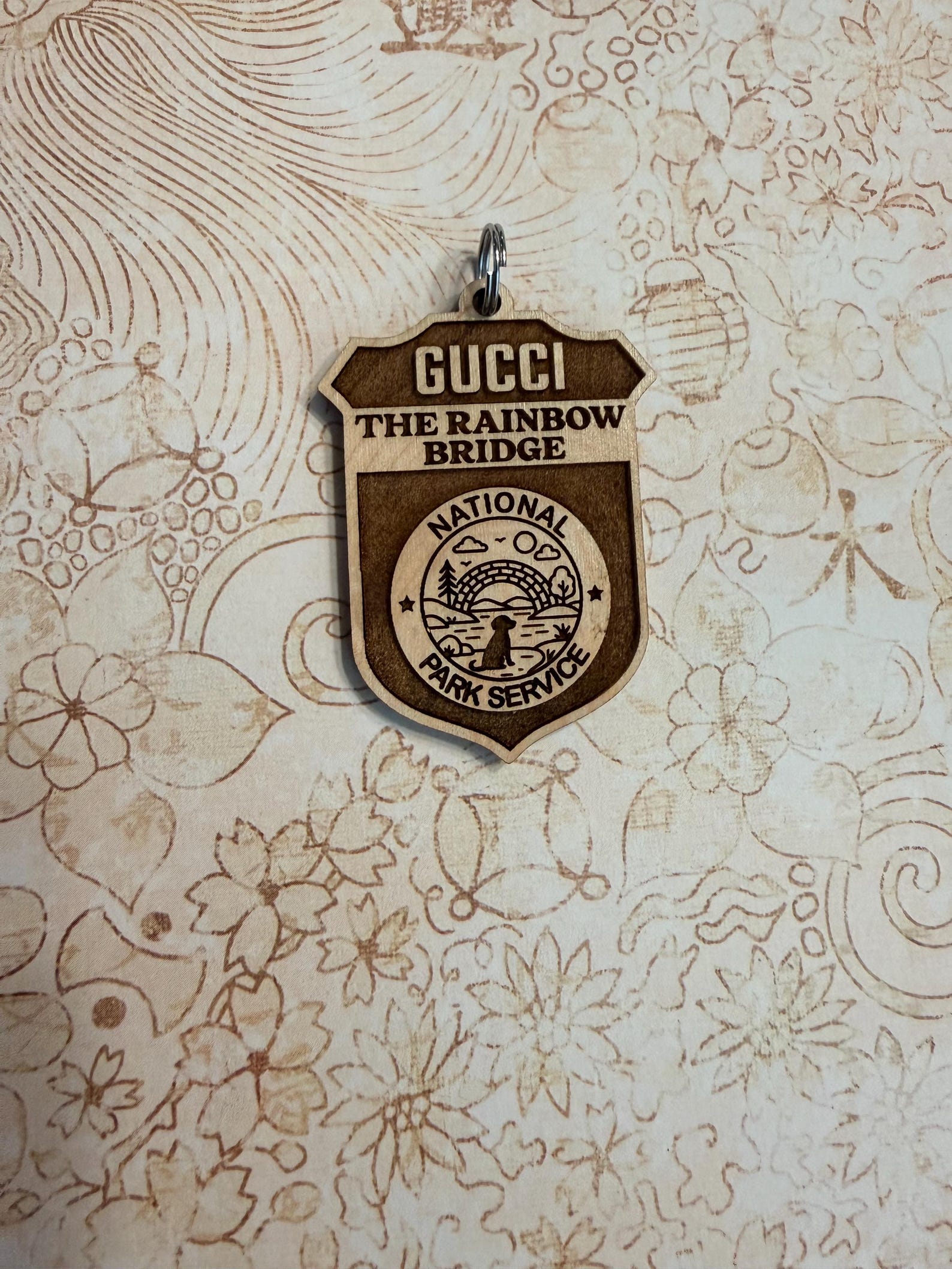 Wooden Rainbow Bridge Bark Ranger Badge: Laser Engraved National Park ...