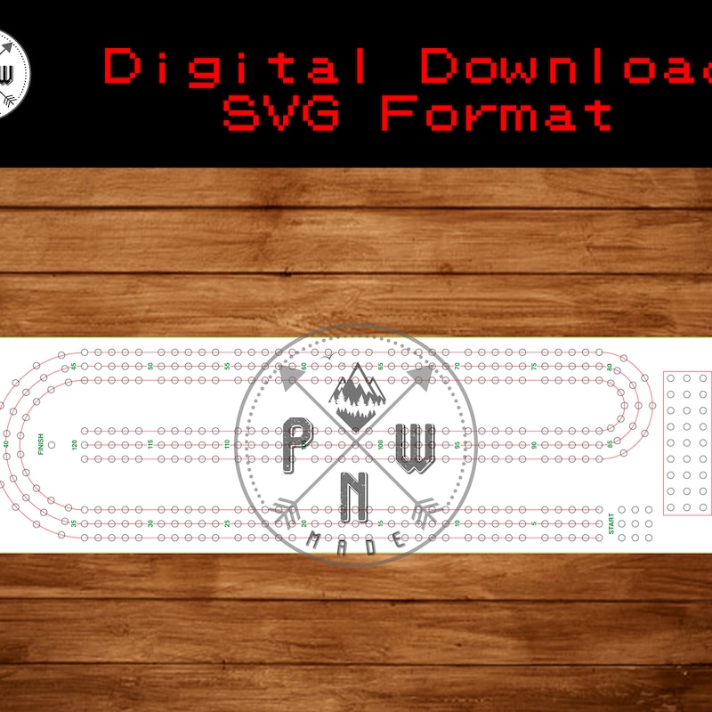 Cribbage Board Template - Etsy