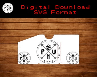 Minimalist Leather Wallet SVG Laser Cut File (Digital Download)
