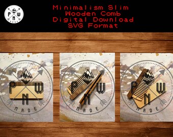 Wooden Comb Laser Cut File: Beard & Hair Comb SVG (Digital Download)