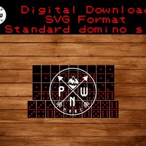 Digital Design SVG Laser File laser Pattern - Dominoes