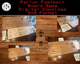 Digital Design SVG Laser File laser Pattern - Parlor Football Board Game template SVG