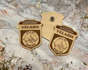 ACOTAR Velaris Wooden Laser engraved National Parks Junior Ranger badge