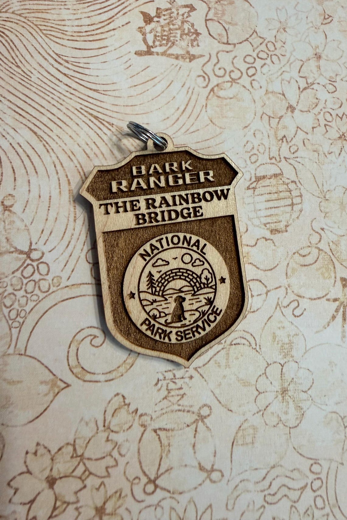 Wooden Rainbow Bridge Bark Ranger Badge: Laser Engraved National Park ...