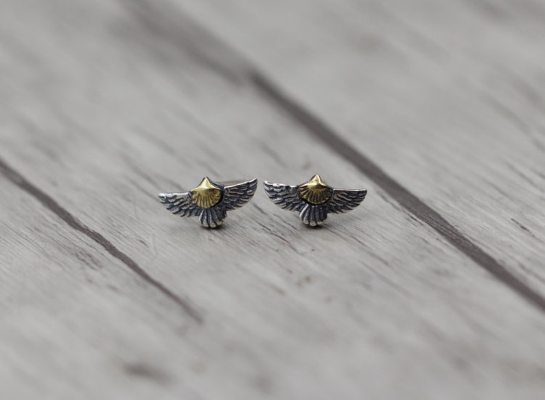 flying pigeon s925 sterling silver earing
