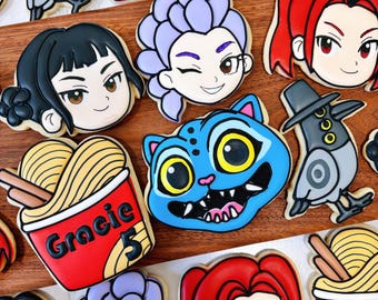 K-Pop Inspired Birthday Cookies | Korean Pop Star Sugar Cookies | Music Party Cookies | Concert Theme Cookies | Custom Birthday Cookies