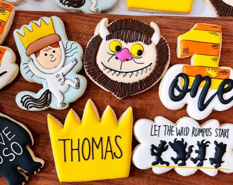 Where the Wild Things Are Sugar Cookies | Wild One Birthday Cookies | Storybook Baby Shower Cookies | Custom Decorated Sugar Cookies
