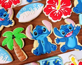 Stitch Inspired Sugar Cookies- Lilo and Stitch