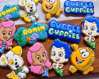 Bubble Guppies Inspired Sugar Cookies