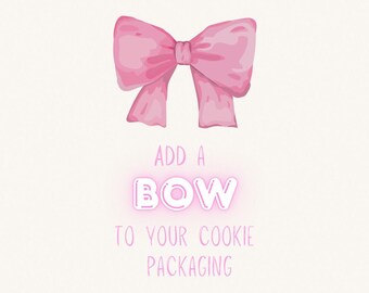 Add-on: Decorative Ribbons for Cookie Packaging| Individually-Wrapped Cookies with Bows