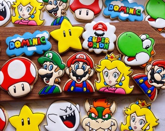Super Mario-Inspired Sugar Cookies