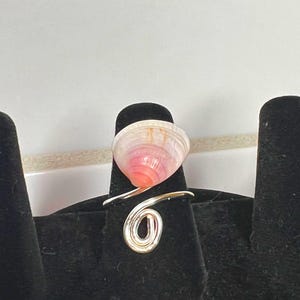 Wire wrapped seashell ring