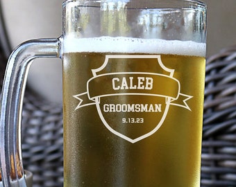 Groomsmen Gifts, Groomsmen Beer Mug, Gift For Groomsmen, Groomsmen Glasses, Personalized Groomsmen, Wedding Gift, Groomsmen Gift - C