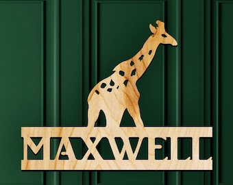 Giraffe Name Sign, Nursery Decor, Personalized Wood Sign, Wooden Name, Personalized Name Sign, Wooden Name Sign, Kids Name Sign