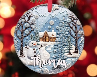 Custom Christmas Ornament, Ceramic Christmas Decor, Christmas Gift Idea, Christmas Decoration Ideas, Christmas Tree Ornament