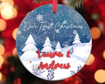 Our First Christmas Ornament, Custom Christmas Ornament, Christmas Gift Idea, Christmas Decoration Ideas