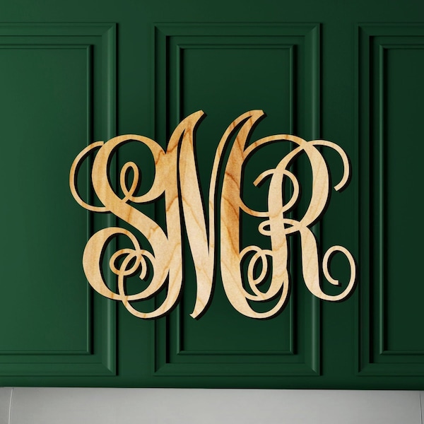 Monogram Wood Sign, Custom Wood Sign, Wooden Monogram Sign, Initial Sign, Baby Monogram, Wooden Monogram Letters, Monogram Wall Letters