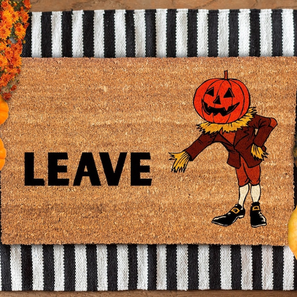 Halloween Welcome Door Mat, Autumn Themed Welcome Doormat, Autumn Door Mats, Fall Themed Doormat, Fall Decoration Ideas, Autumn Decor Ideas