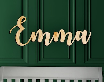 Custom wood name sign cutout, Baby name sign, Large custom name sign, nursery name sign, girl nursery name sign, Above the crib sign