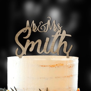 Personalized Wedding Cake Topper, Rustic Wedding Cake Topper, Personalized Wedding Cake Topper, Mr and Mrs Cake Topper, Wood Cake Topper