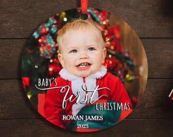 Baby First Christmas Ornament, Photo Christmas Ornament, Baby's First Christmas, Baby Christmas Ornament, Baby Shower Gift