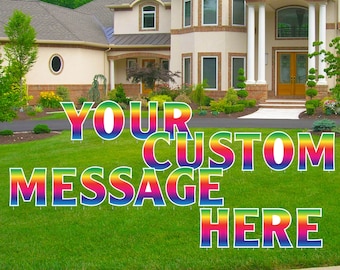 Comic Book Lawn Letters Yard Sign