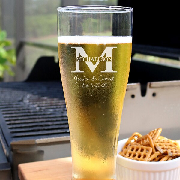 Custom Beer Glasses Etsy