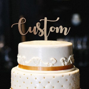 Personalized Wedding Cake Topper, Custom Wedding Cake Topper, Personalized Cake Topper for Wedding, Wood Rustic Wedding Cake Topper