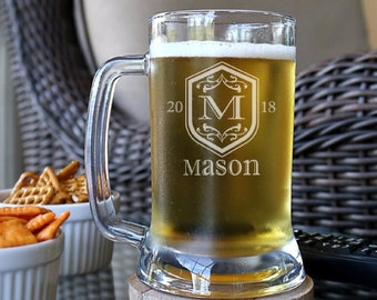custom beer glasses etsy