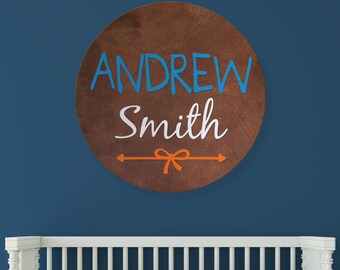 thumbnail image 2 of Custom Wooden Name Sign Cutout, Baby Nursery Signs 2 of 13