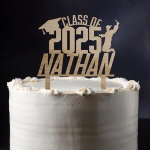 Graduation Cake Topper, Wood Cake Topper, Class Of Graduation Cake Topper, Graduation Decor, Graduation Cake Topper