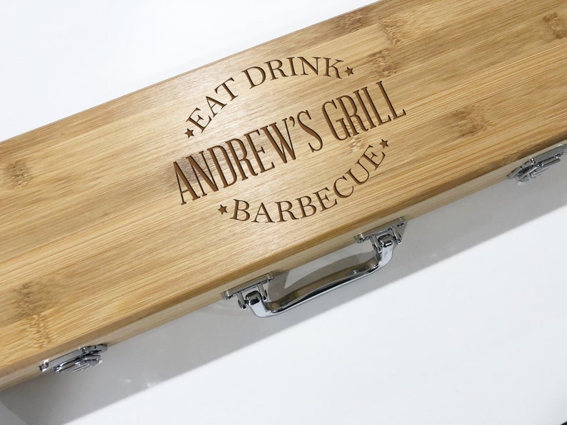 BBQ Set BBQ Grill Tool Set Personalized Barbecue Set image 0