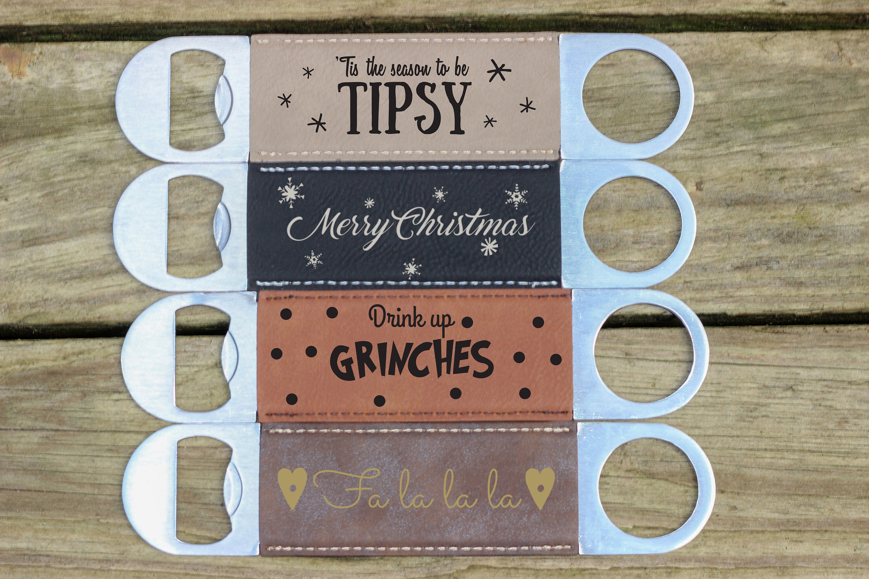 Christmas Bottle Opener Leather Bottle Opener Christmas Etsy