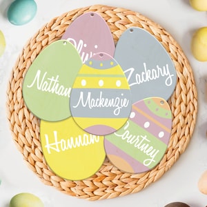 Easter Name Tags, Wooden Name Tag for Easter Basket, Easter Basket Name Tags, Easter Gift Tag, Easter Basket Accessories