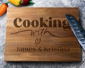 Personalized Cutting Board, Gift For Couple, Valentine Gift, Housewarming Gift, Anniversary Gift, Cheese Board, Wedding Gift, Christmas Gift