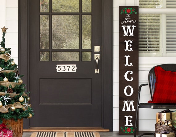 outdoor christmas welcome signs