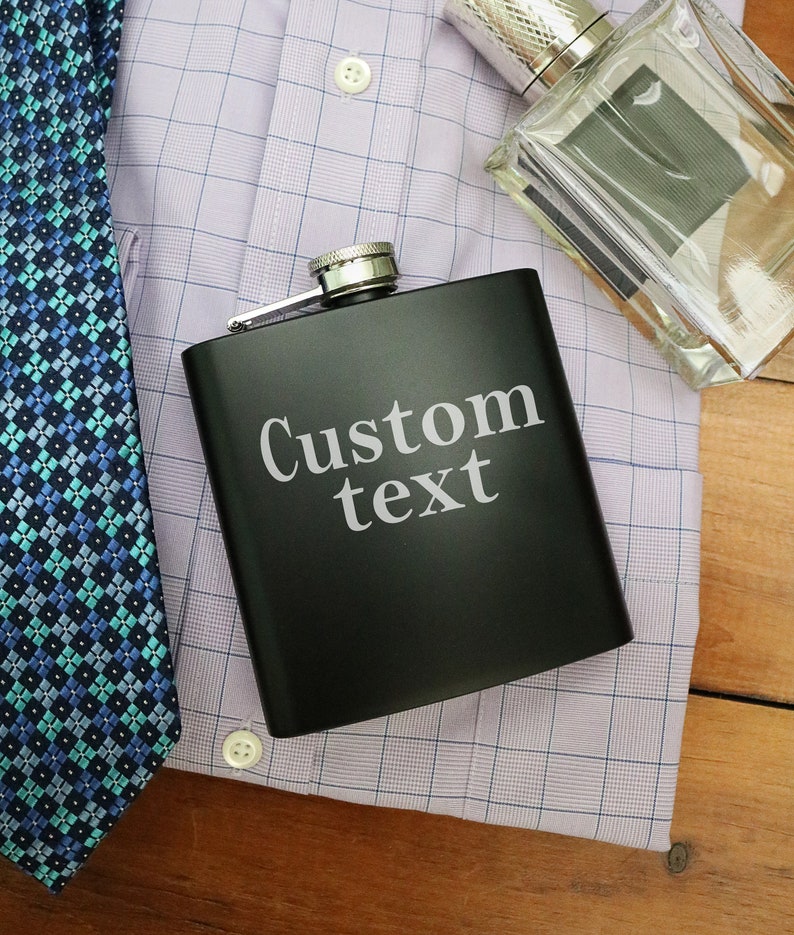 Groomsmen Gift, Groomsmen Flask, Groomsmen Proposal Gift, Personalized Groomsmen Gift, Personalized Hip Flask, Custom Engraved Drink Flask image 9