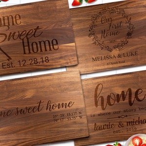 Housewarming Gift - New Home Gift - Wedding Gift - Personalized Cutting Board - First Home Gift, Personalized Housewarming, Our First Home