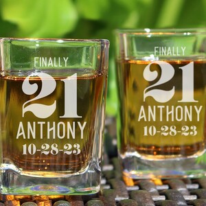 Birthday Shot Glasses, Birthday Gift, Birthday Party Favor, Birthday Shot Glasses, Wedding Favors, Personalized Shot Glasses
