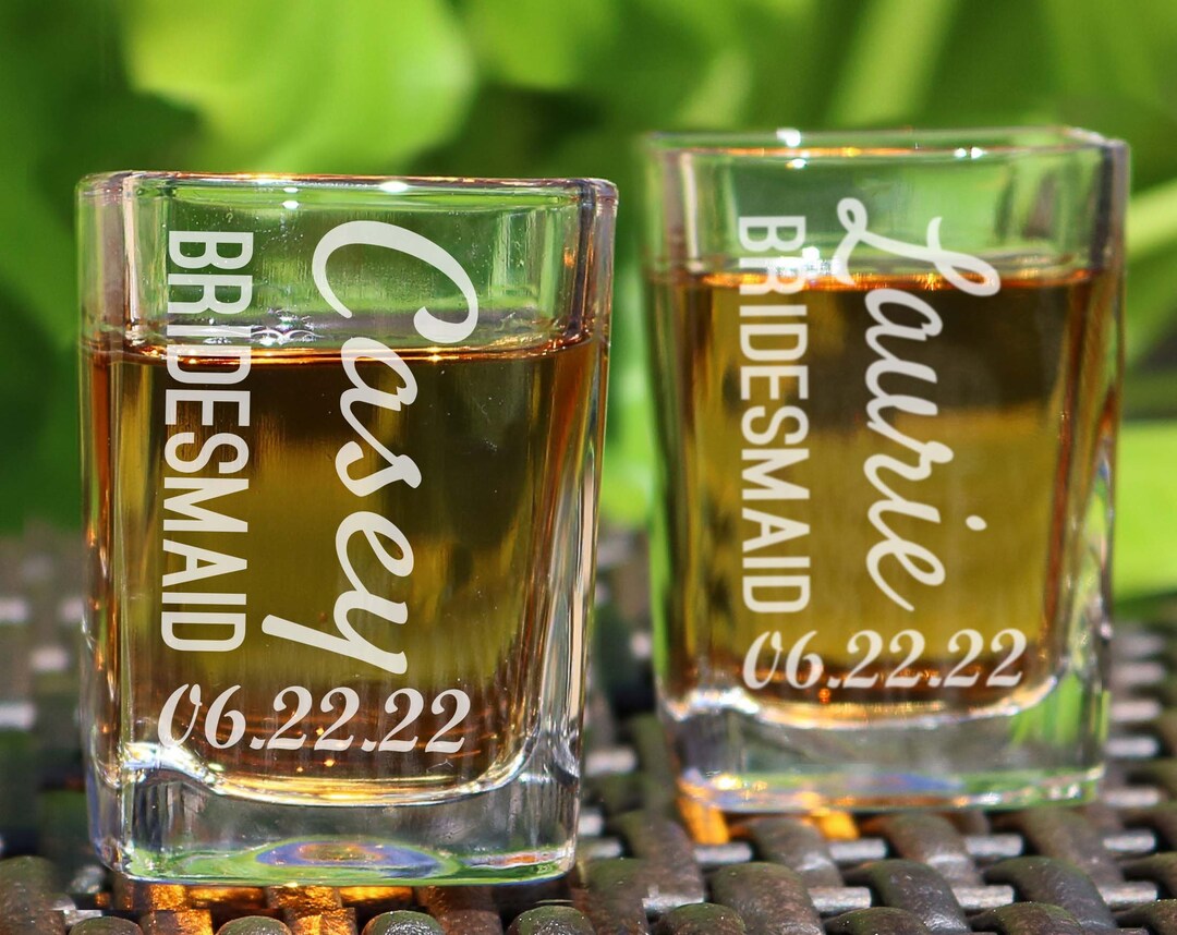 Bridesmaid Shot Glasses Bridesmaid Gift Bridesmaid Gifts Etsy
