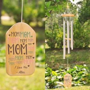 Mothers Day Wind Chime, Mothers Day Gift, Mother&#39;s Day, Personalized Mothers Day Gift, Mom Gift, Gift For Mom,  Personalized Gifts For Mom