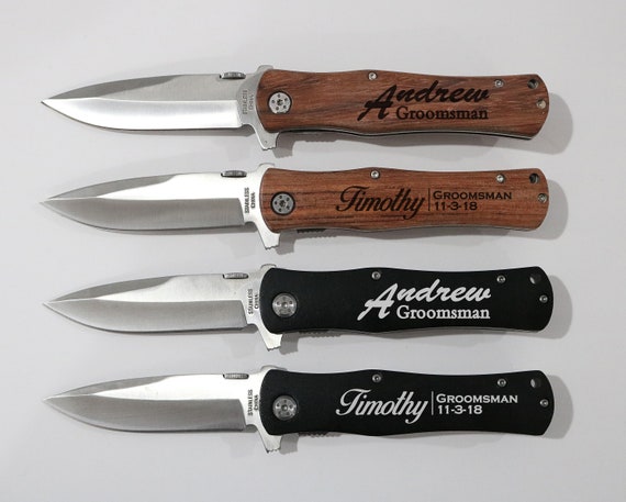 Groomsmen Gift Engraved Knife Groomsmen Gifts Pocket Knife | Etsy