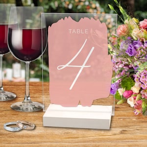 Table Numbers, Clear Acrylic Table Numbers, Wedding Decor, Table Numbers For Wedding, Wedding Table Decor, Wedding Numbers