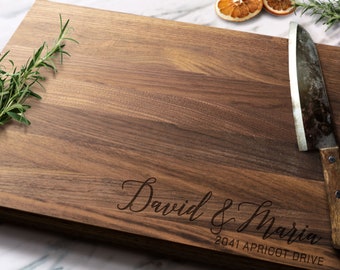 Personalized Cutting Board - Engraved Cutting Board - Personalized Wedding Gift - Housewarming Gift - Anniversary Gift - Couple Gift