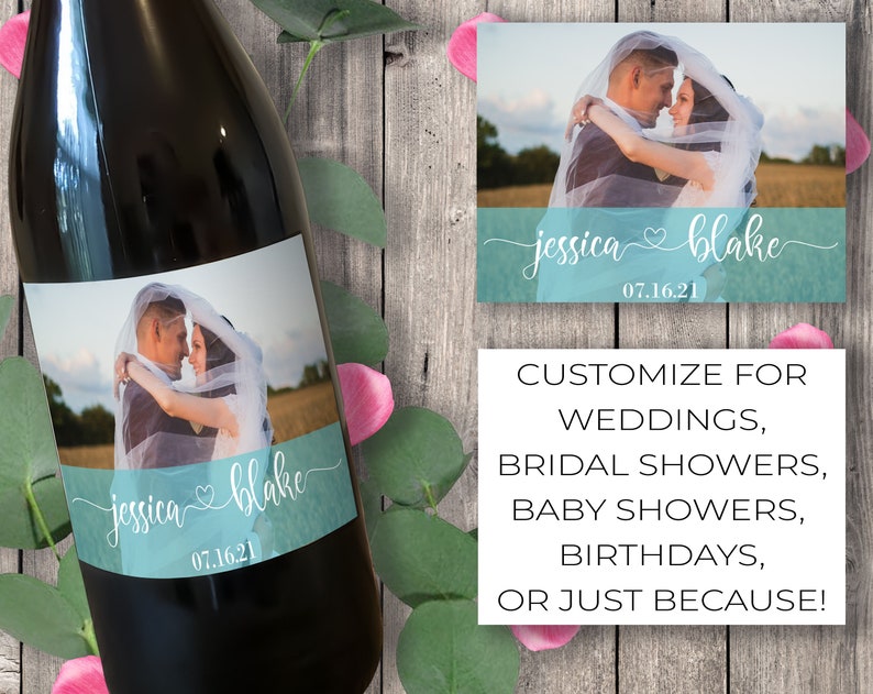 Photo Wine Label Create Your Own Wine Label Personalized Etsy